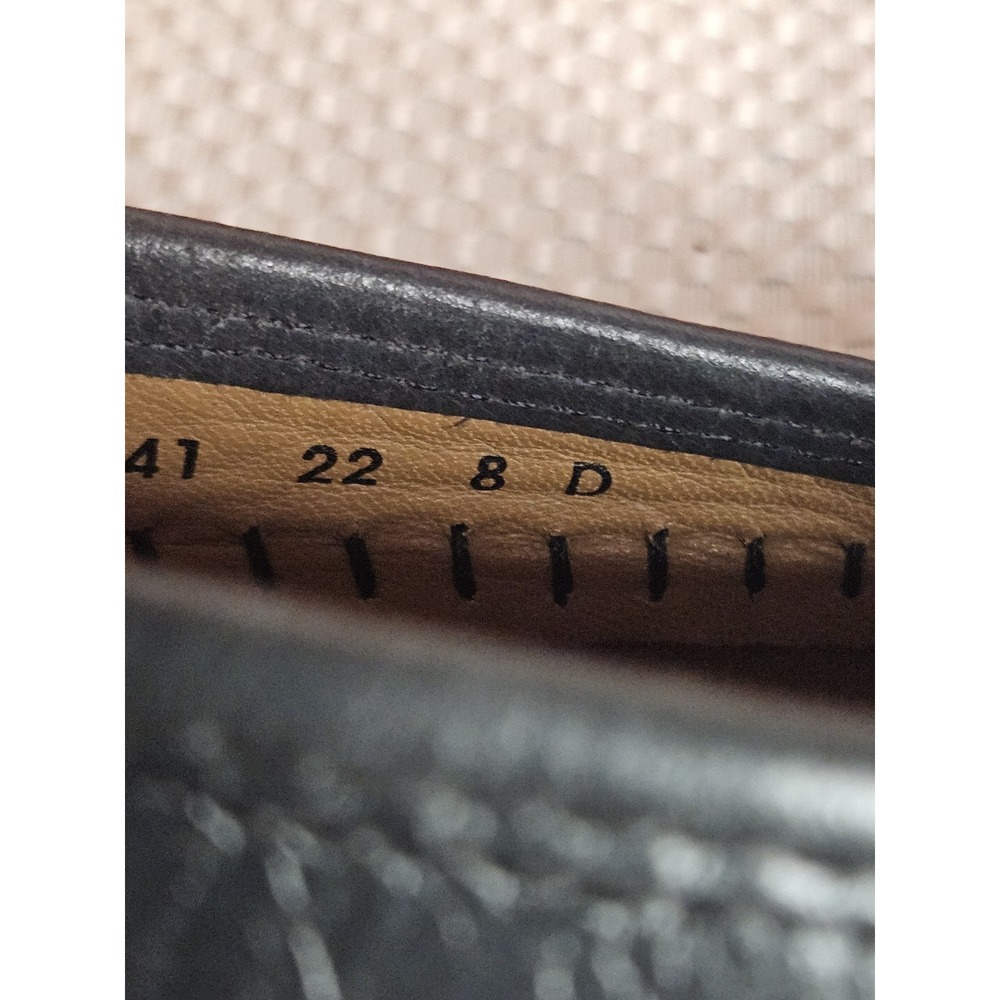 Florsheim Bridgeport Black Woven Leather Dress Loafers Slip-On Men's Size 8 D - Picture 5 of 8